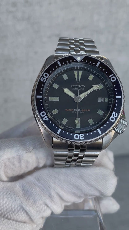 Reloj Seiko Hombre Año 1993 Diver Automático Negro 17J 7002