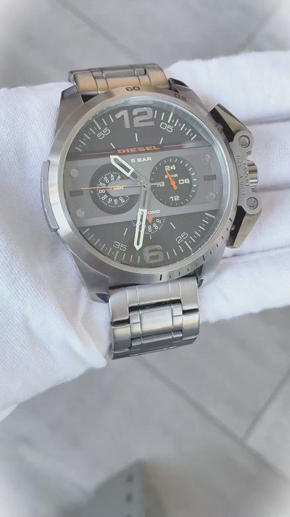 Reloj Diesel Ironside 2015 Cronógrafo Grande Gunmetal Muy Escaso