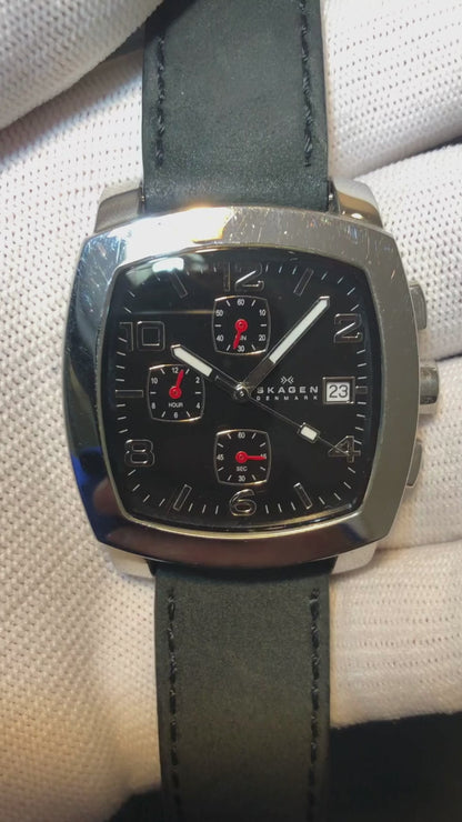 Reloj Skagen Hombre Año 2006 Cronógrafo Cuadrado Danés