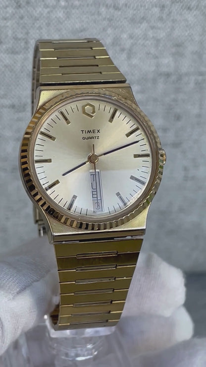 Reloj Timex Hombre Años 80´s Day-date Vertical Muy Escaso