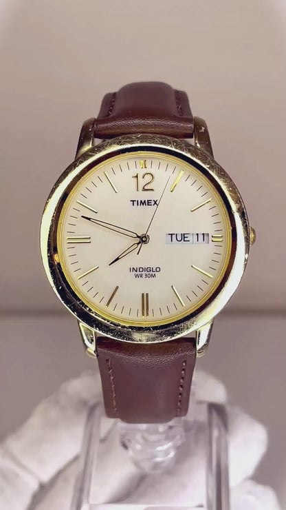 Reloj Timex Indiglo Hombre Day-Date 37mm Febrero 2005