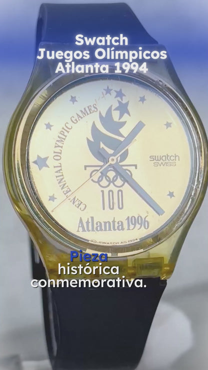 Reloj Swatch Atlanta Hombre 1994 Gz136 Olímpico100años Suizo