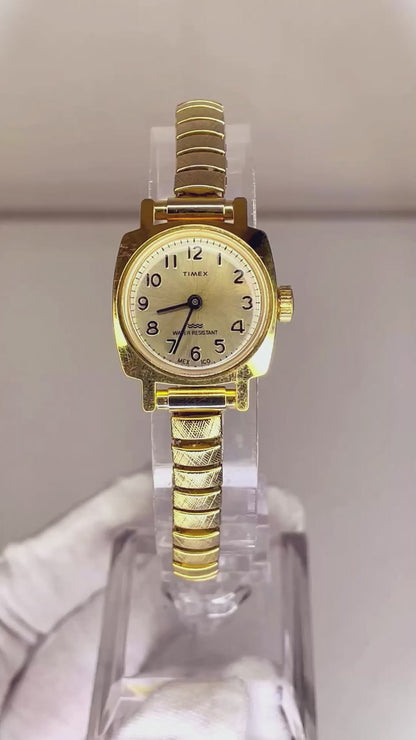 Reloj joya Timex México Mecánico a Cuerda Año 1985 Dorado Muy escaso