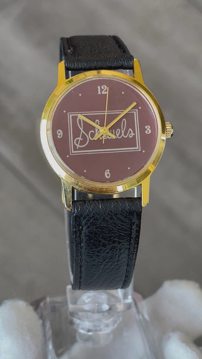 Reloj Schauels Unisex A Cuerda Ca. Año 1980 Dial Marrón Único