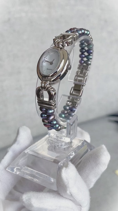 Reloj Mujer Piedras Naturales Diseño Joya máquina japonesa NEW OLD STOCK