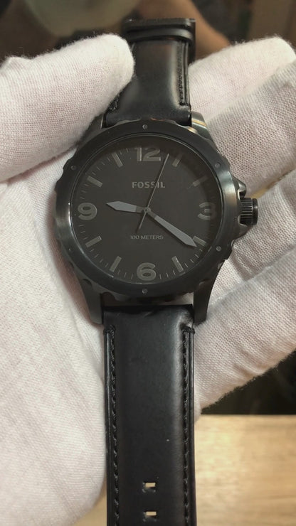 Reloj Fossil Negro Correa Original 2013 Hombre Caja 49mm