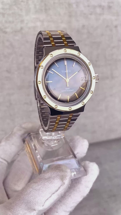 Reloj Timex Hombre A Cuerda Royal Oak Style Años 80 Funciona Perfecto ÚNICO