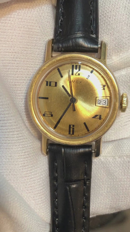 Reloj Timex A Cuerda Vintage Mujer Mediados De Los 70s