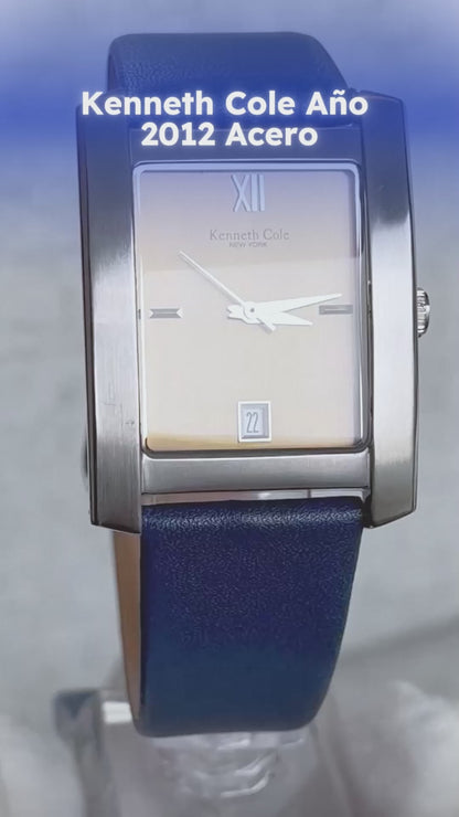 Reloj Kenneth Cole Hombre 2012 Rectan. Marron Acero Kc1105