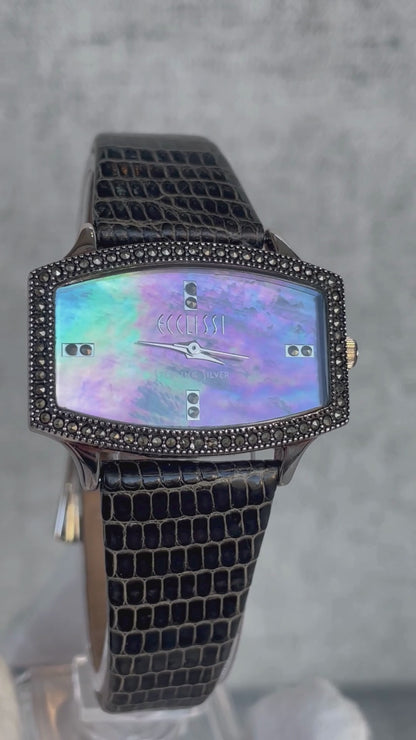 Reloj Ecclissi Nuevo Mujer 2000´s De Plata Nácar Policromático Raro