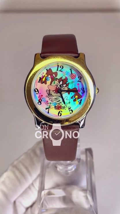 Reloj Armitron Looney Tunes Classic Collection Demonio de Tasmania Segundero de disco 1997 ÚNICO
