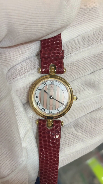 Reloj Jacques Edho Paris Años 80s Vintage Chapado Oro18k