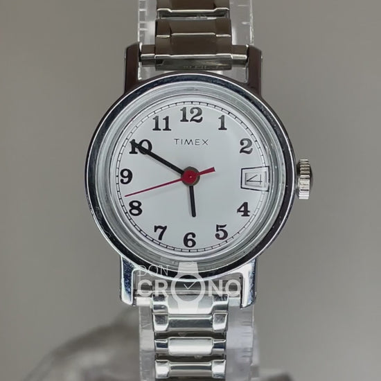Reloj de mujer Timex Date A Cuerda Año 1979 pulsera expandible original Funciona Perfecto