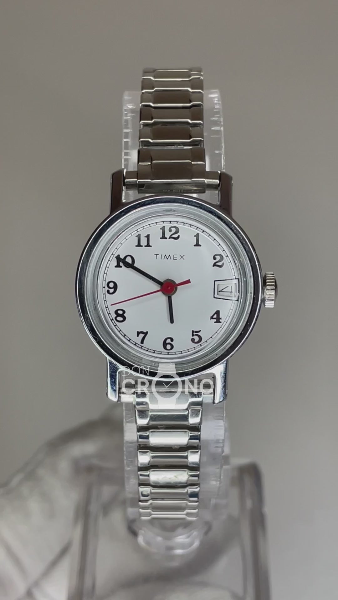 Reloj de mujer Timex Date A Cuerda Año 1979 pulsera expandible original Funciona Perfecto