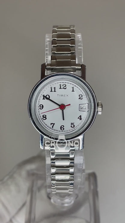 Reloj de mujer Timex Date A Cuerda Año 1979 pulsera expandible original Funciona Perfecto