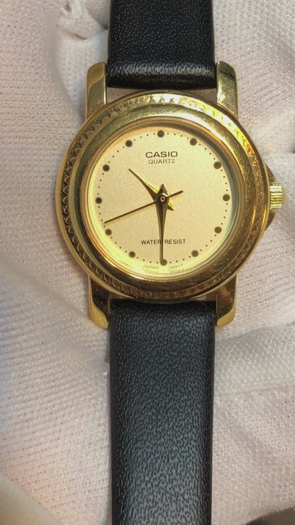 Reloj Casio Ltp-1097g Mujer Vintage Fines De Los 90s Dorado