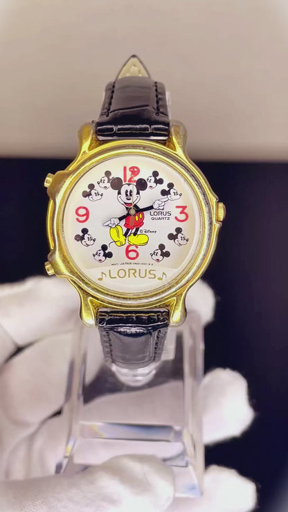 Reloj Lorus by SEIKO Mickey Mouse Musical Japón Año 1990 Disney RARO