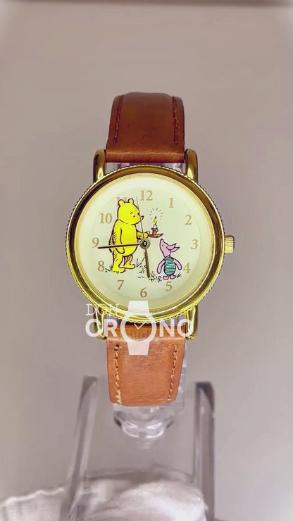 Reloj Ingersoll Classic Pooh Año 1998 Dial Iluminado con Pooh y Piglet MUY RARO Impecable