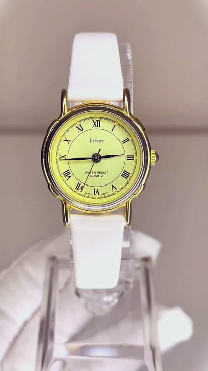 Reloj Vintage Collezio Quartz Japón 26,4 mm Roman Dial – Clásico Noventero