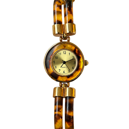 Reloj Joya Avon Dorado con Efecto Carey Año 1994 New Old Stock Impecable ESCASO — portada