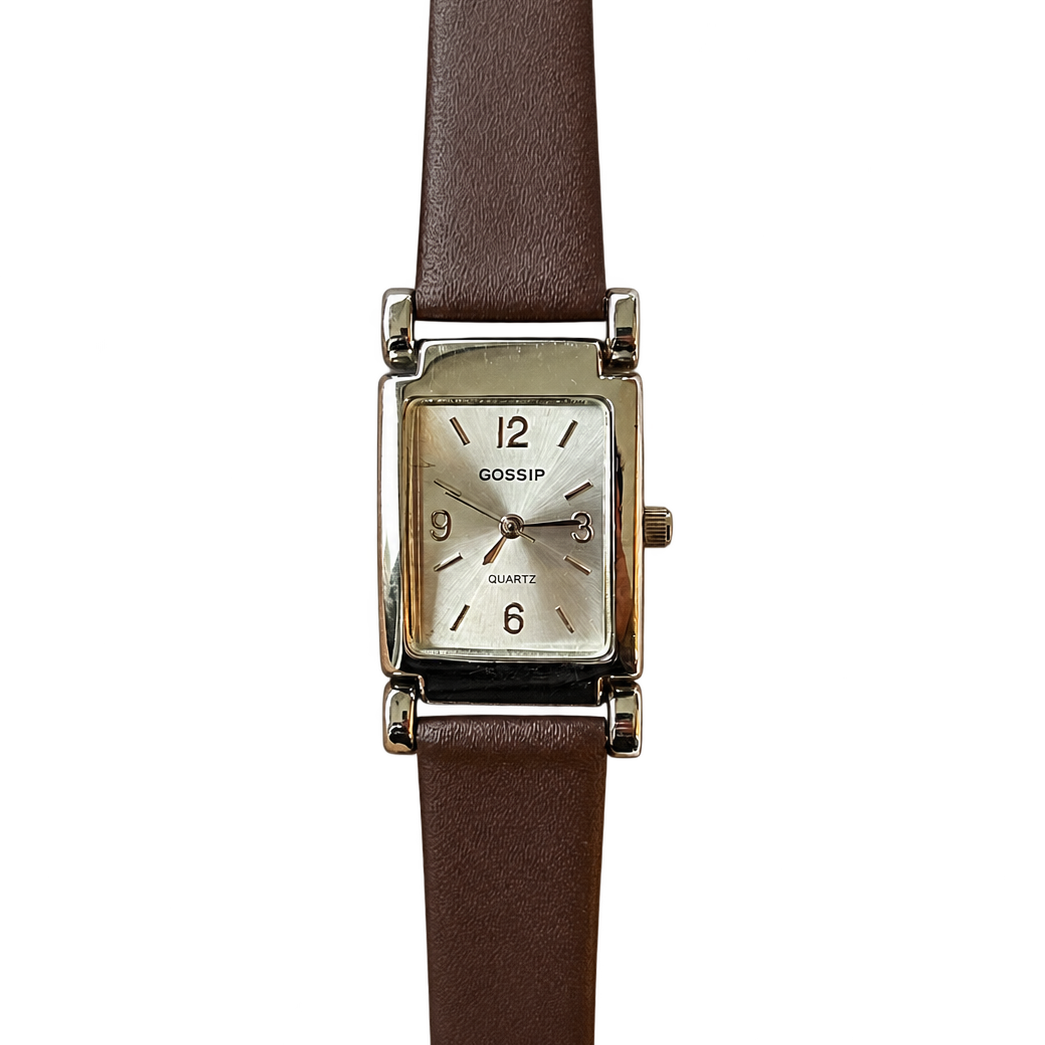 Reloj Gossip Mujer Rectangular Dial Plateado Inspiración Art Déco Año 2004 — portada