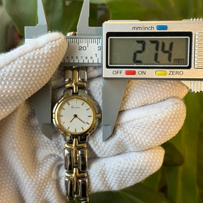 Reloj Joya Bulova TwoTone Brazalete de Eslabones Cruzados Año 1995 Favor Leer — IMG_9931.jpeg