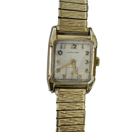 Hamilton Hombre Lambert Oro Laminado 10K Pulsera Speidel Año 1950
