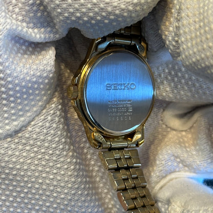 Seiko Mujer 6N22-00G0 Dorado Dial de Ondas Bisel Cristales Abril de 2006