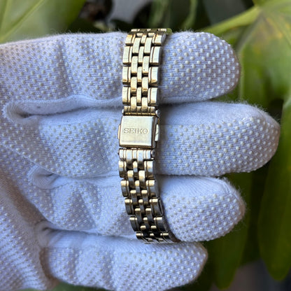 Seiko Mujer 6N22-00G0 Dorado Dial de Ondas Bisel Cristales Abril de 2006