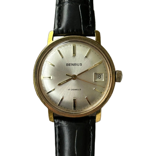 Benrus Hombre 17 Rubíes Dial Sunburst y Fondo Transparente Año 1970