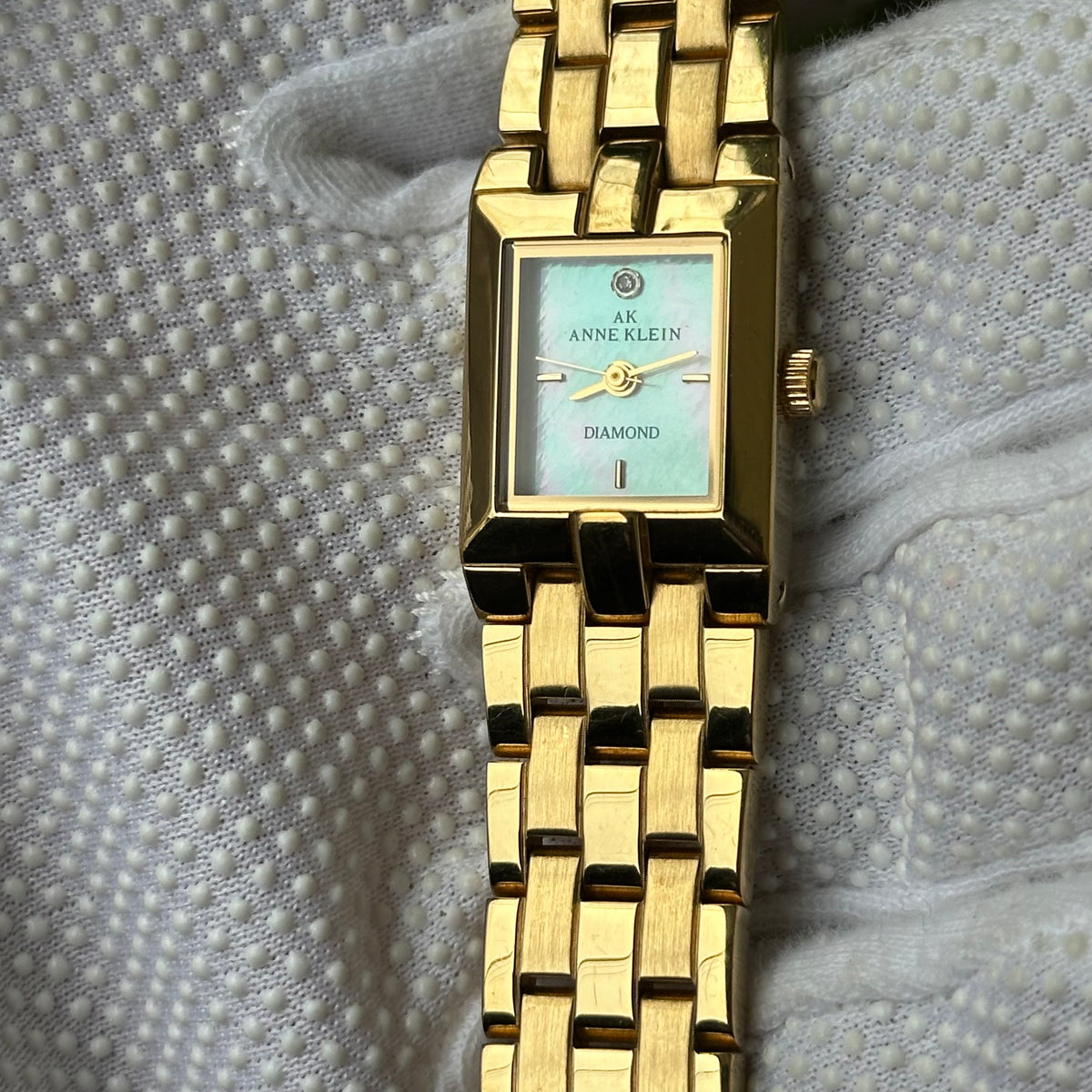 Anne Klein Mujer Diamond Madreperla Dorado Swiss Parts Año 1999