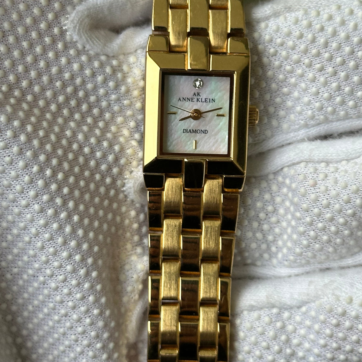 Anne Klein Mujer Diamond Madreperla Dorado Swiss Parts Año 1999