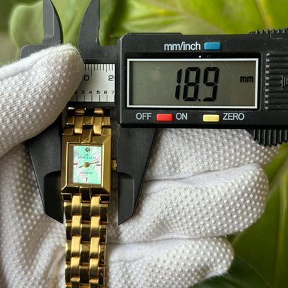 Anne Klein Mujer Diamond Madreperla Dorado Swiss Parts Año 1999