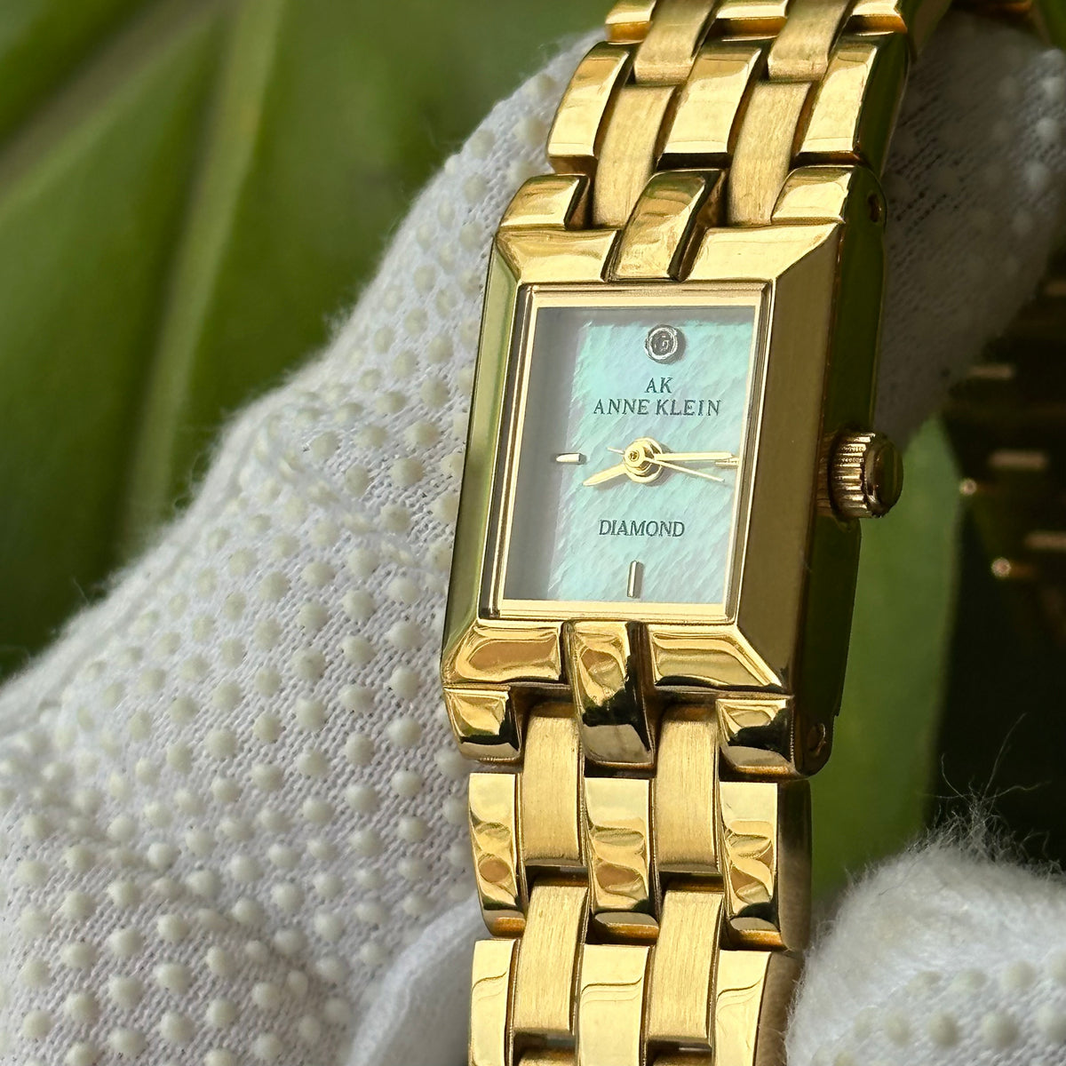 Anne Klein Mujer Diamond Madreperla Dorado Swiss Parts Año 1999