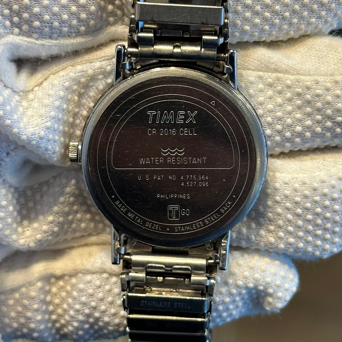 Timex Hombre Indiglo Dial Blanco y Brazalete Extensible Octubre de 1999