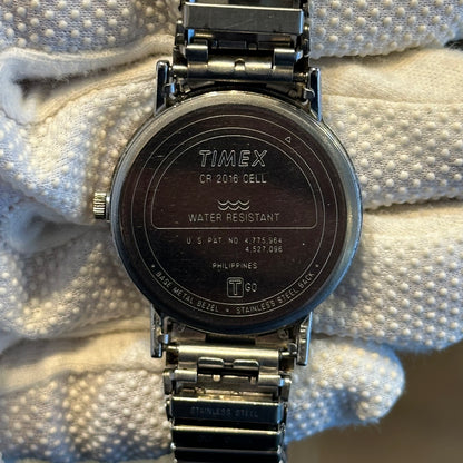 Timex Hombre Indiglo Dial Blanco y Brazalete Extensible Octubre de 1999