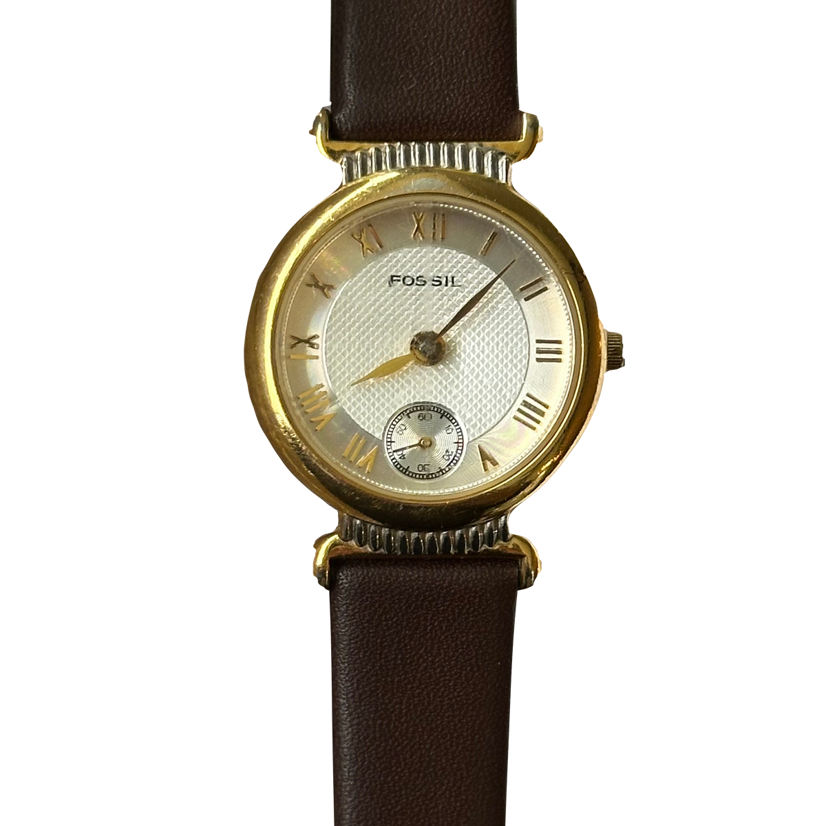 Fossil Mujer PC-9608 Cristal Facetado y Pequeño Segundero Año 1994