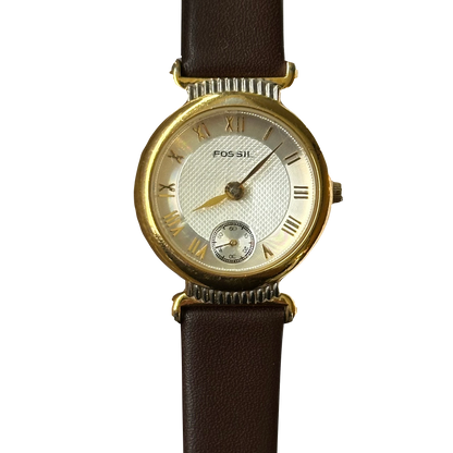 Fossil Mujer PC-9608 Cristal Facetado y Pequeño Segundero Año 1994