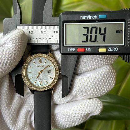 Seiko Mujer SOLAR Madreperla Cristales Abril de 2013 FAVOR LEER