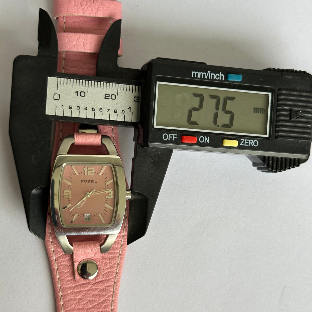 Fossil Mujer JR8479 Rosado Brazalete de Cuero Año 2004 ÚNICO