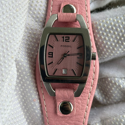 Fossil Mujer JR8479 Rosado Brazalete de Cuero Año 2004 ÚNICO