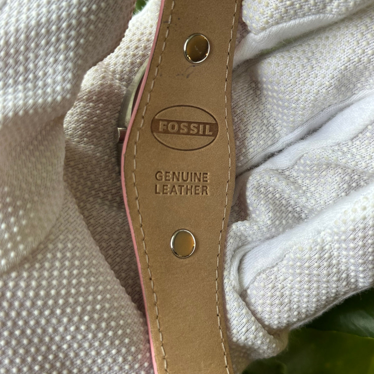 Fossil Mujer JR8479 Rosado Brazalete de Cuero Año 2004 ÚNICO
