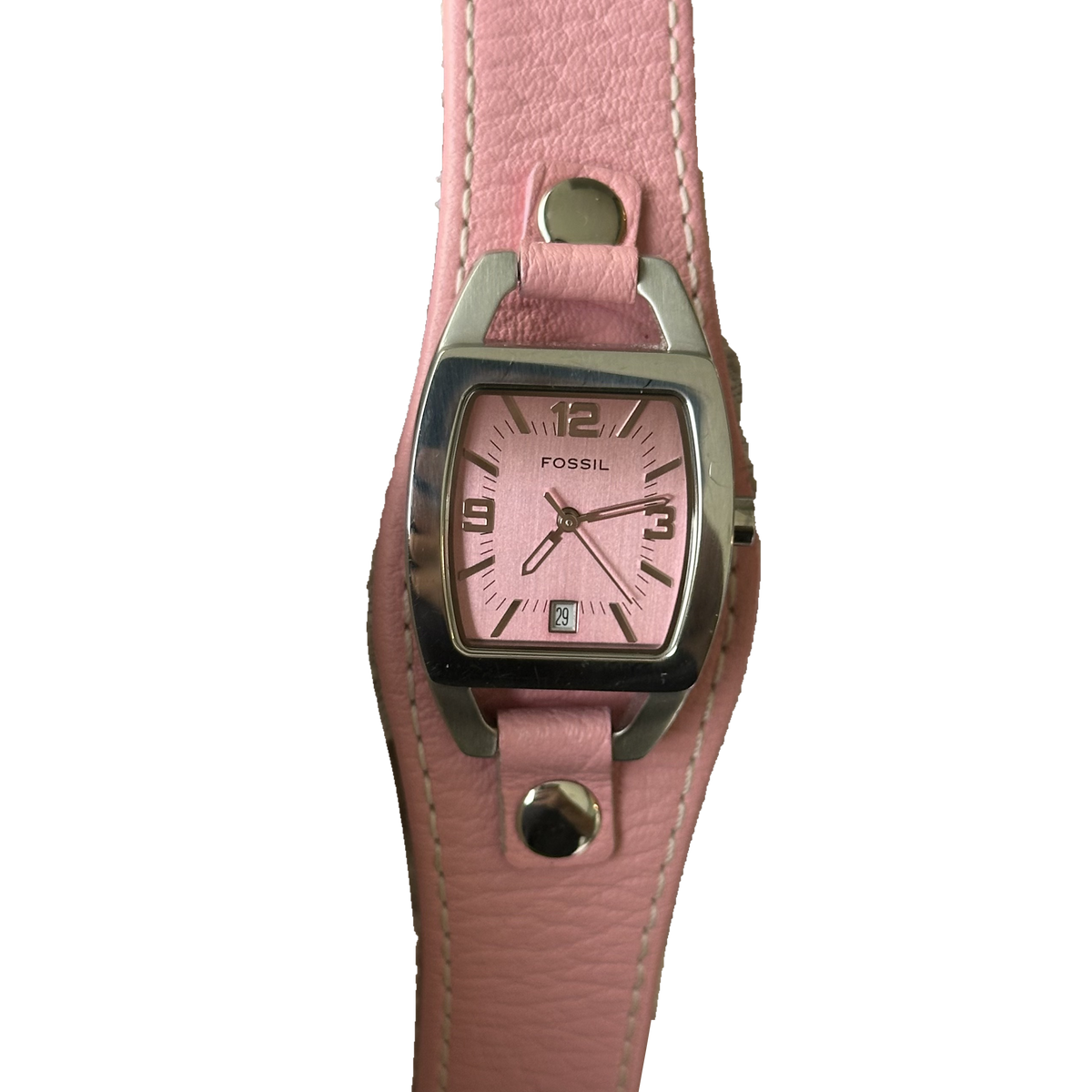 Fossil Mujer JR8479 Rosado Brazalete de Cuero Año 2004 ÚNICO