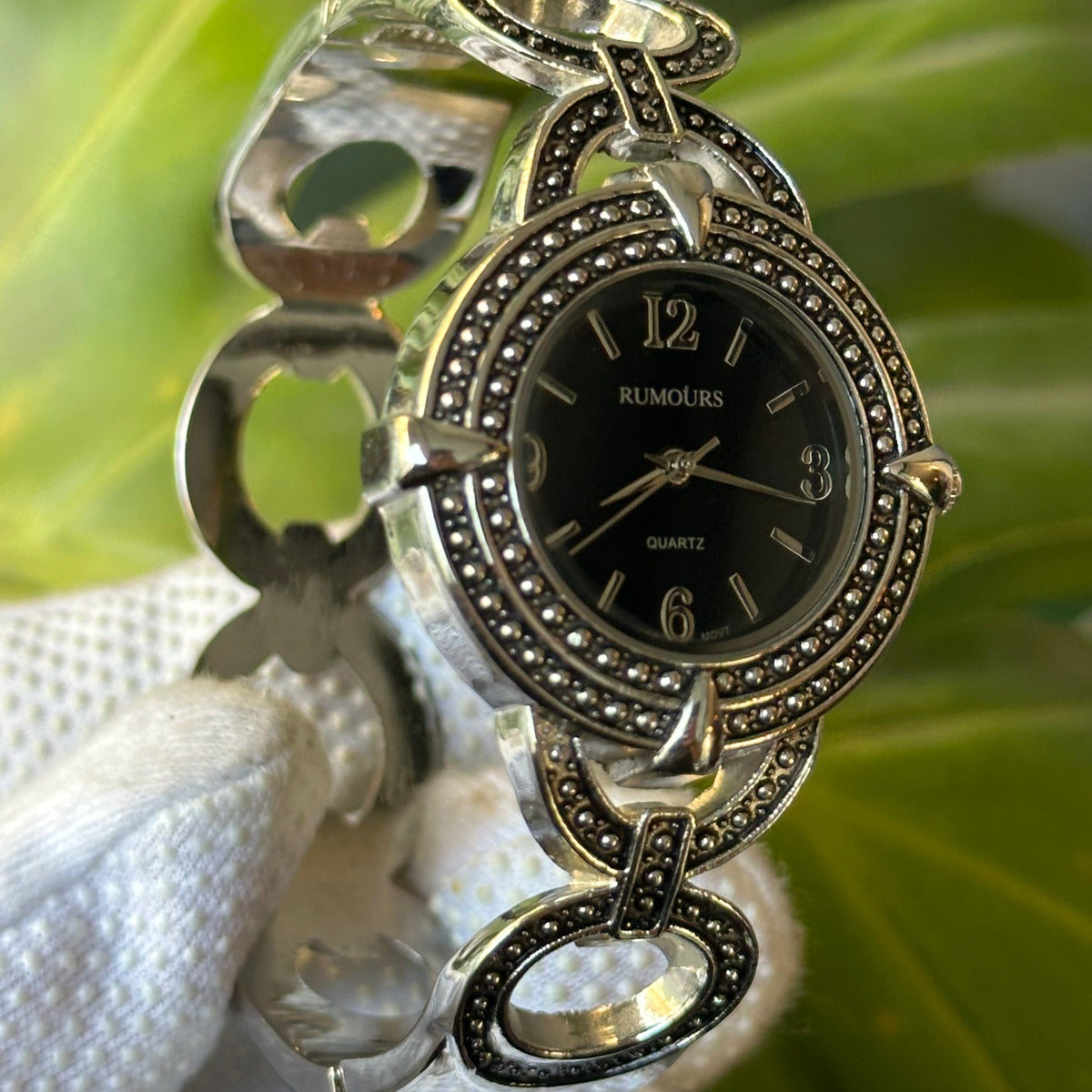 Reloj Joya Rumours Ovalado con Esfera Negra Año 1999 Estética Bisutería Antigua / NeoVintage — fotografía adicional 8