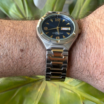 Reloj Hombre 301 Azul Pulsera Expansible para Muñeca Mediana a Grande sobre 17,5cm Año 2003 — fotografía adicional 4