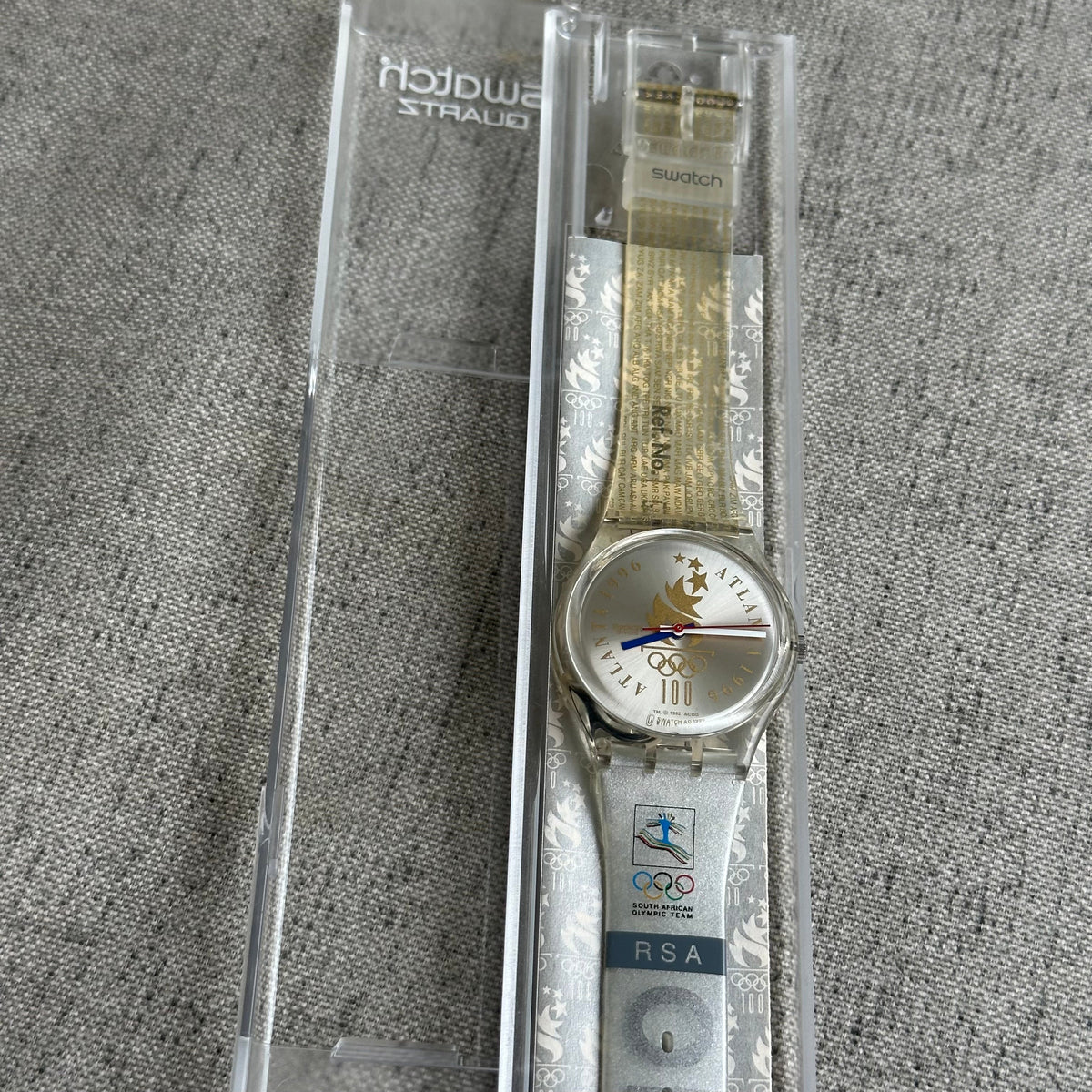 Swatch South African Olympic Team GZ150S Atlanta 1996 Full Set Año 1996 ÚNICO Y ESCASO — IMG_9604.jpeg