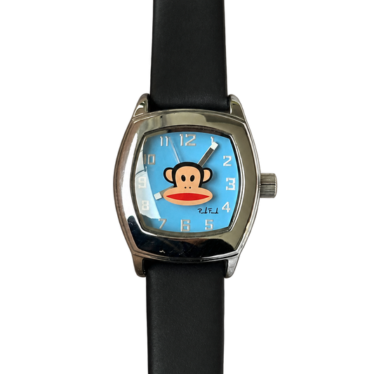 Reloj Paul Frank Julius Mujer PF1078 Cristal Impreso Celeste Año 2002 Ilustración Pop ESCASO — portada transparente