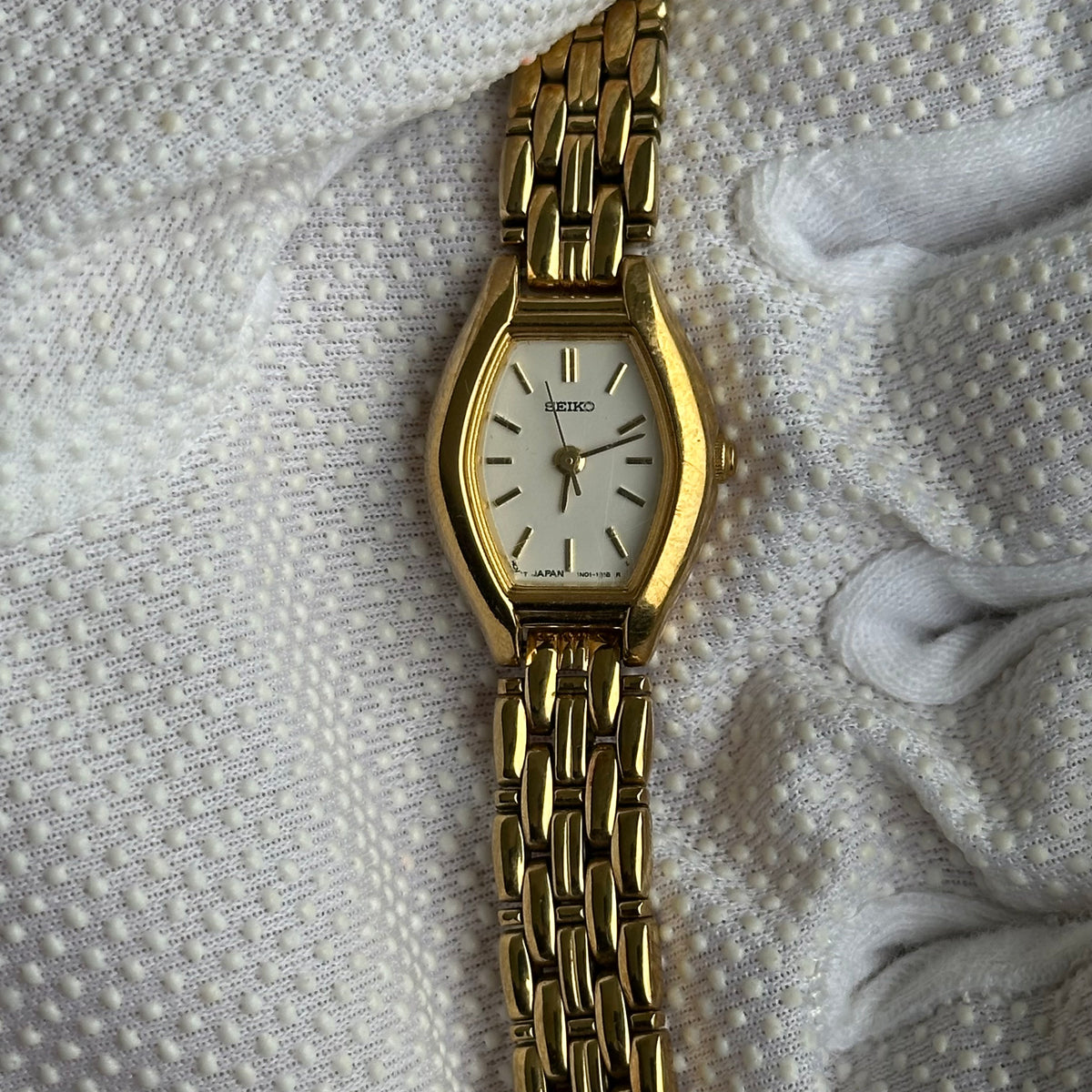 Reloj Joya SEIKO 1N01-5C19 Mujer Tonneau Dorado Diciembre de 1999