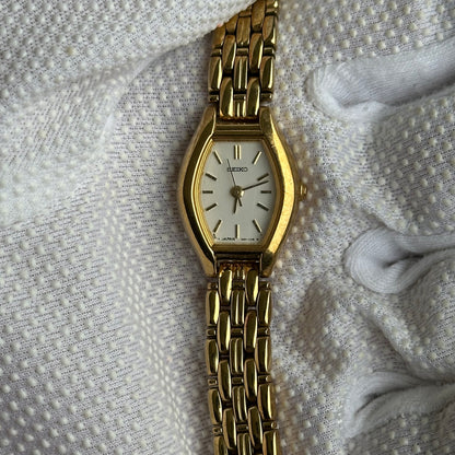 Reloj Joya SEIKO 1N01-5C19 Mujer Tonneau Dorado Diciembre de 1999