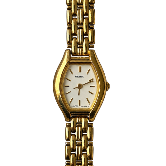 Reloj Joya SEIKO 1N01-5C19 Mujer Tonneau Dorado Diciembre de 1999